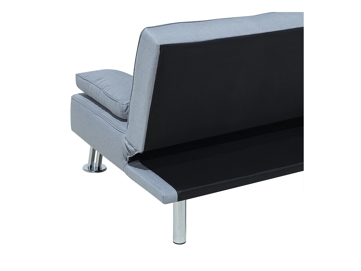 Canapé-lit 3 places ROXEN Tissu Gris clair