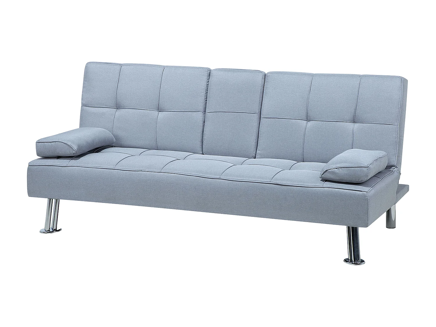 Sofá-cama ROXEN Tecido Cinzento claro 3 lugares