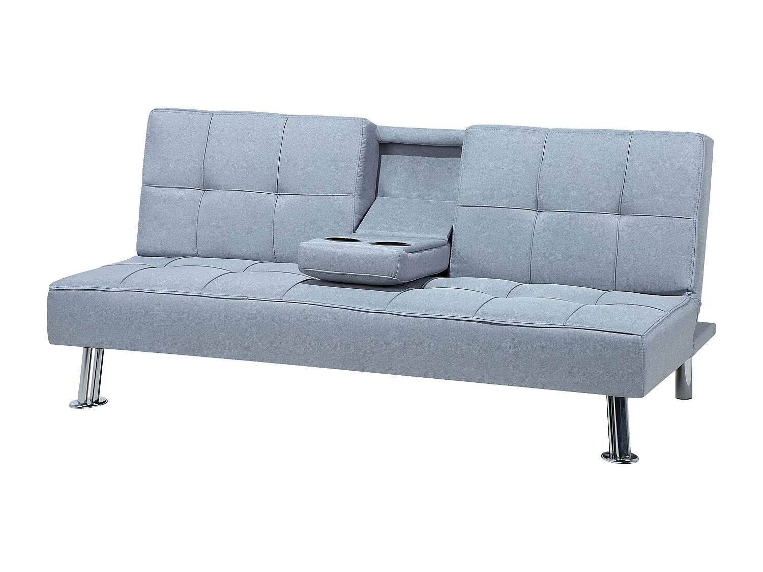 Sofá-cama ROXEN Tecido Cinzento claro 3 lugares