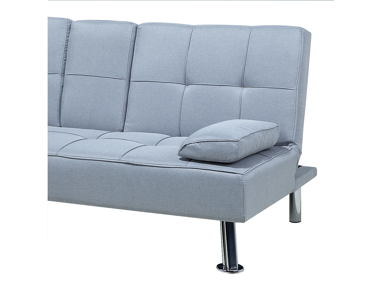 Sofá-cama ROXEN Tecido Cinzento claro 3 lugares