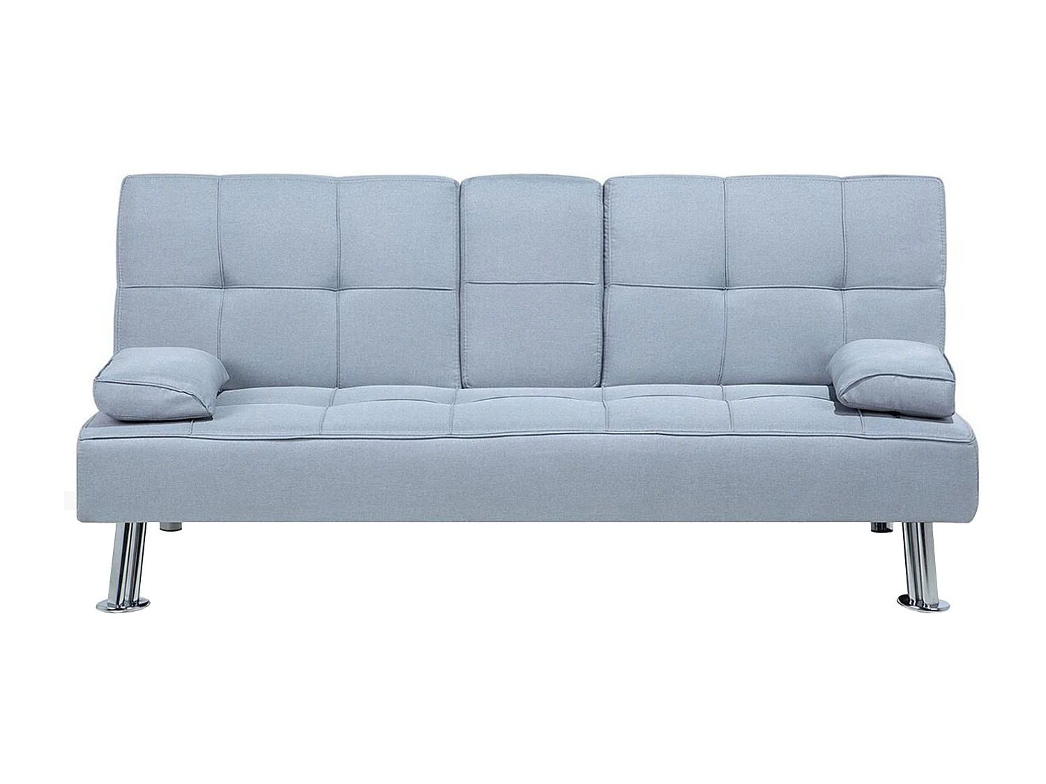 Canapé-lit 3 places ROXEN Tissu Gris clair