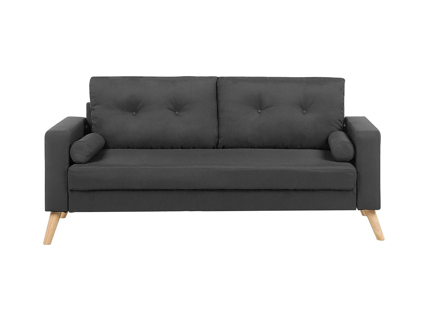 Canapé 2 places KALMAR Tissu Gris foncé