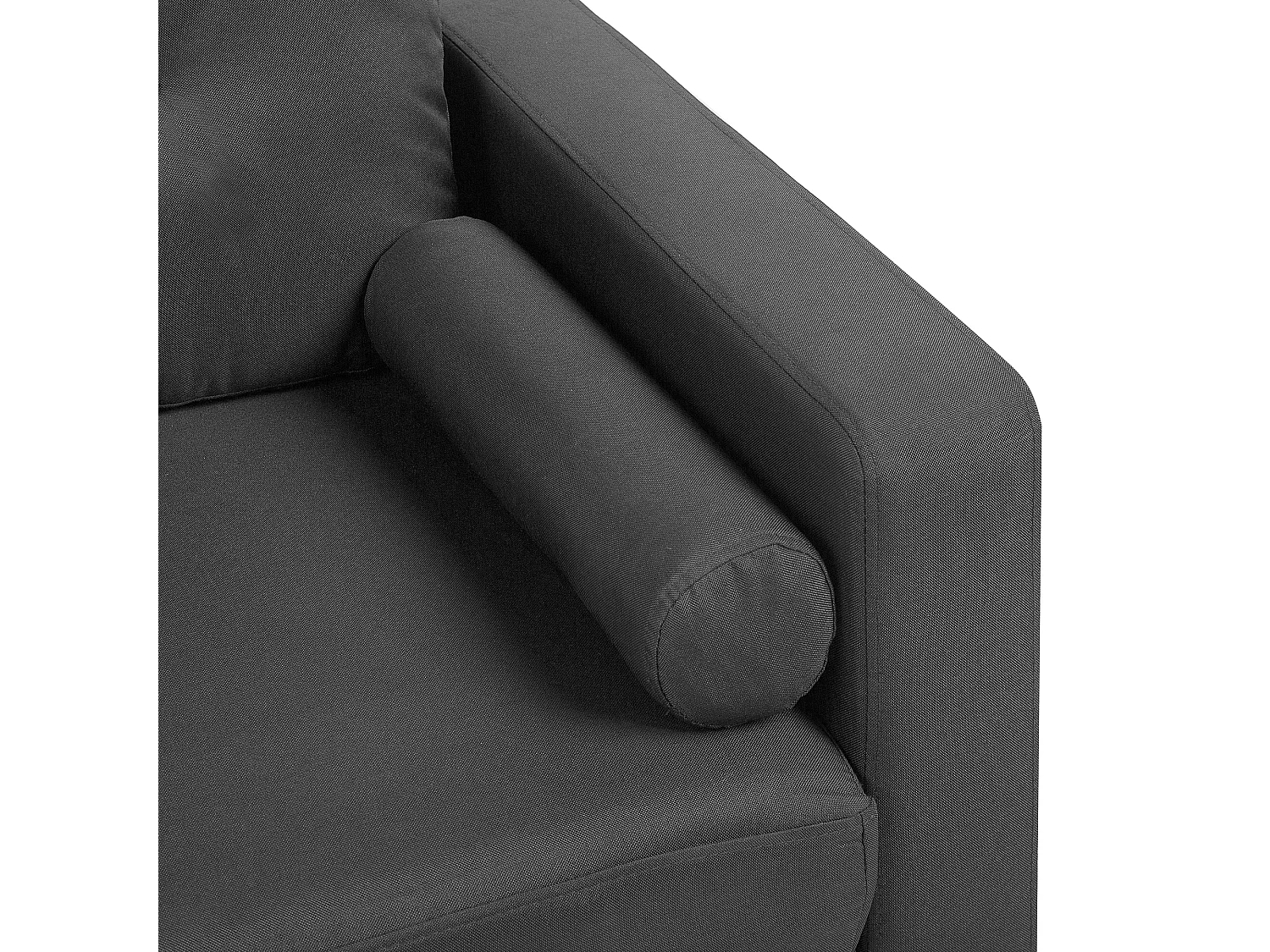 Modernes Sofa Dunkelgrau mit Zierkissen 2-Sitzer Retro Polsterbezug Kalmar