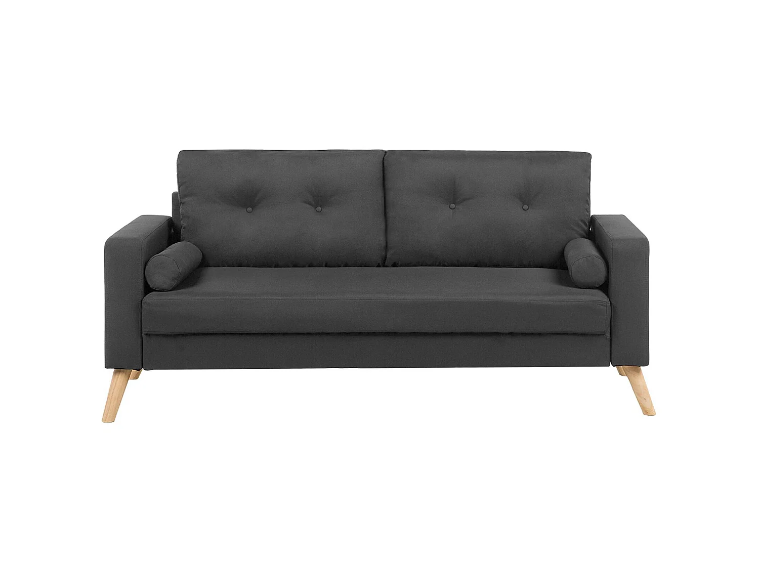 Canapé KALMAR Tissu Gris foncé 2 places