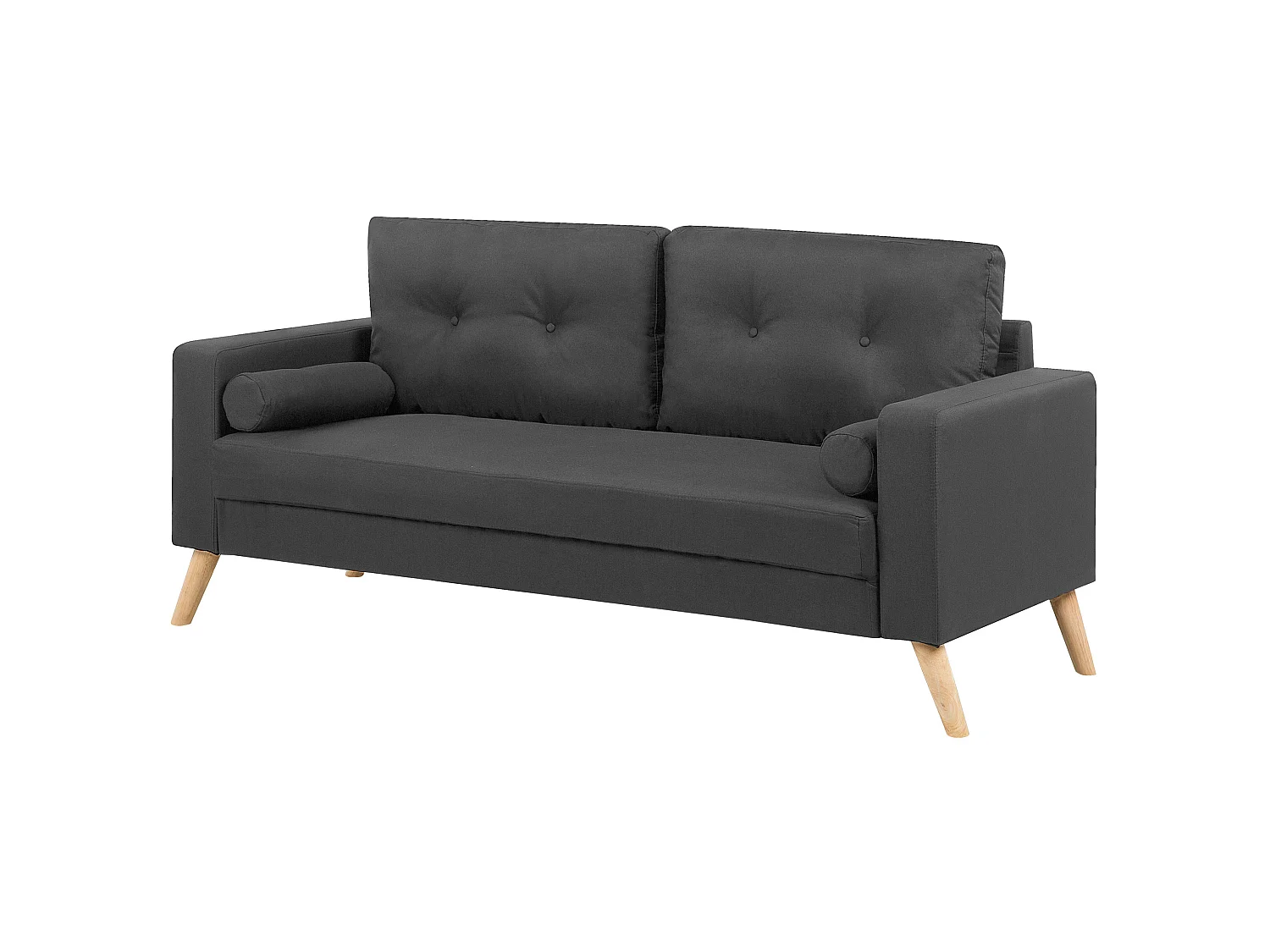 Canapé KALMAR Tissu Gris foncé 2 places