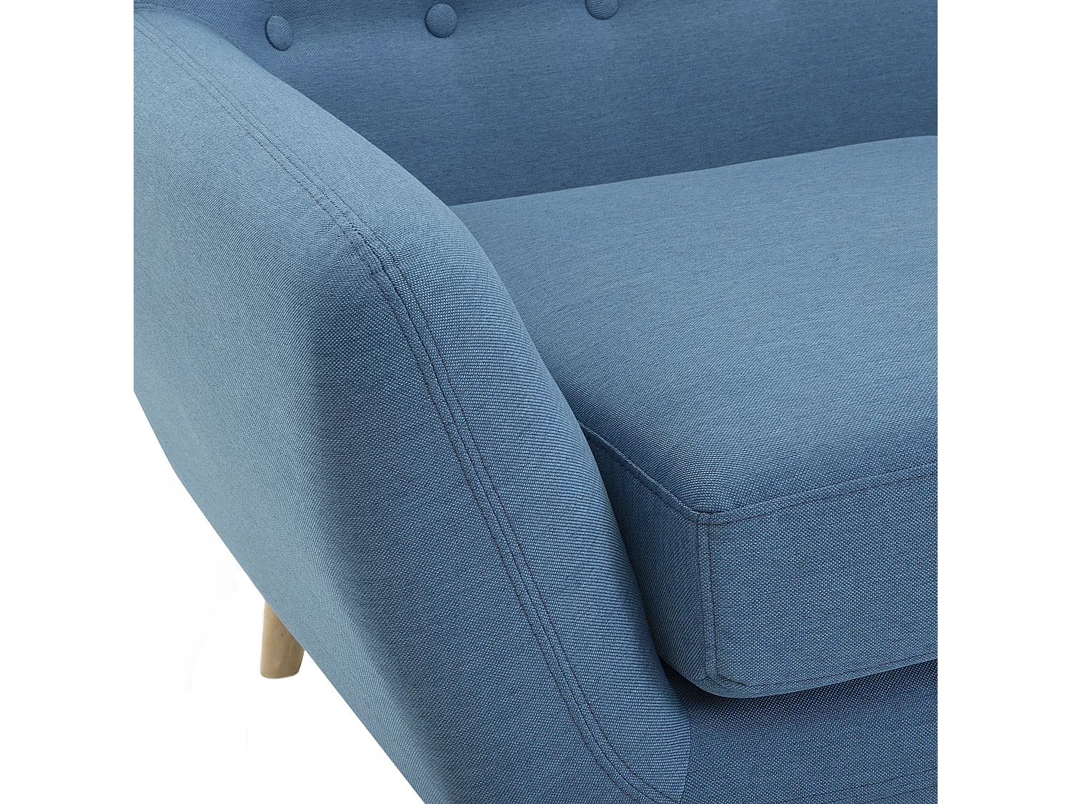 Hoekbank MOTALA Stof Blauw 3-zitter Linkerzijde