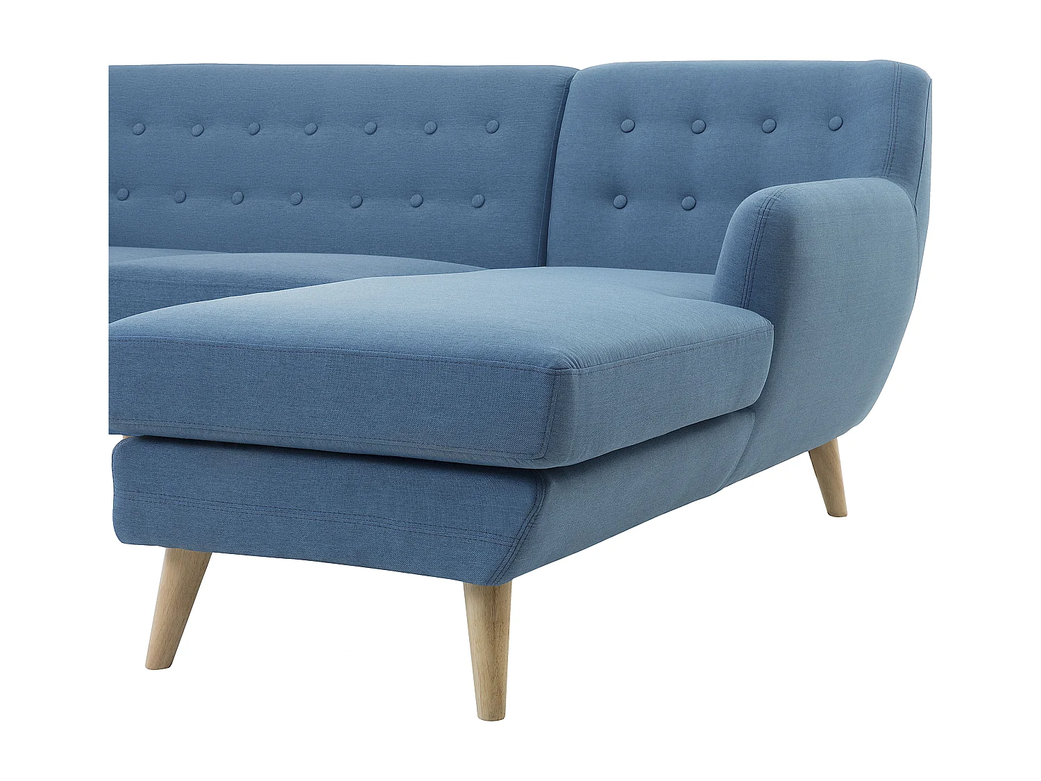 Hoekbank MOTALA Stof Blauw 3-zitter Linkerzijde