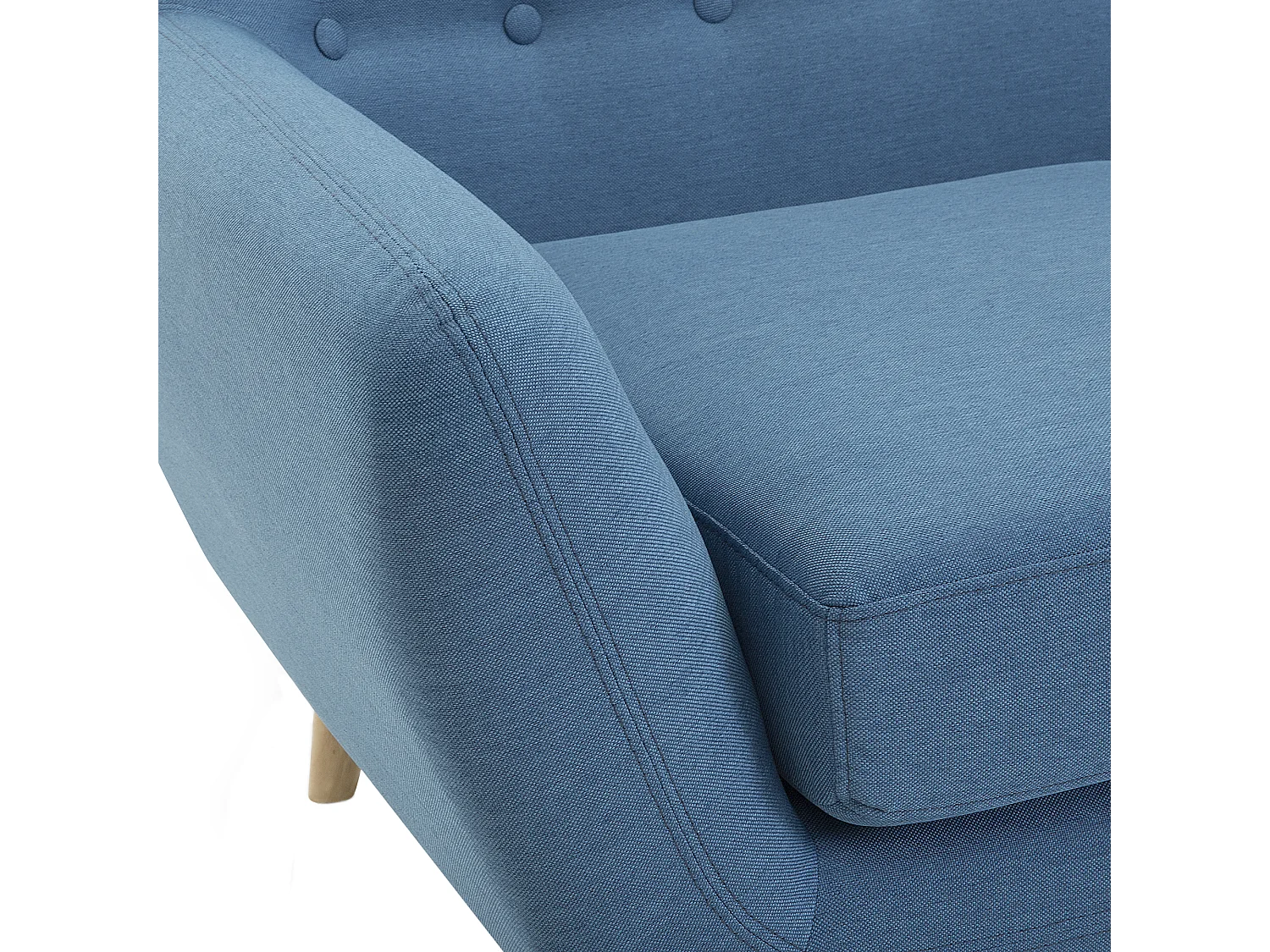 Hoekbank MOTALA Stof Blauw 3-zitter Linkerzijde