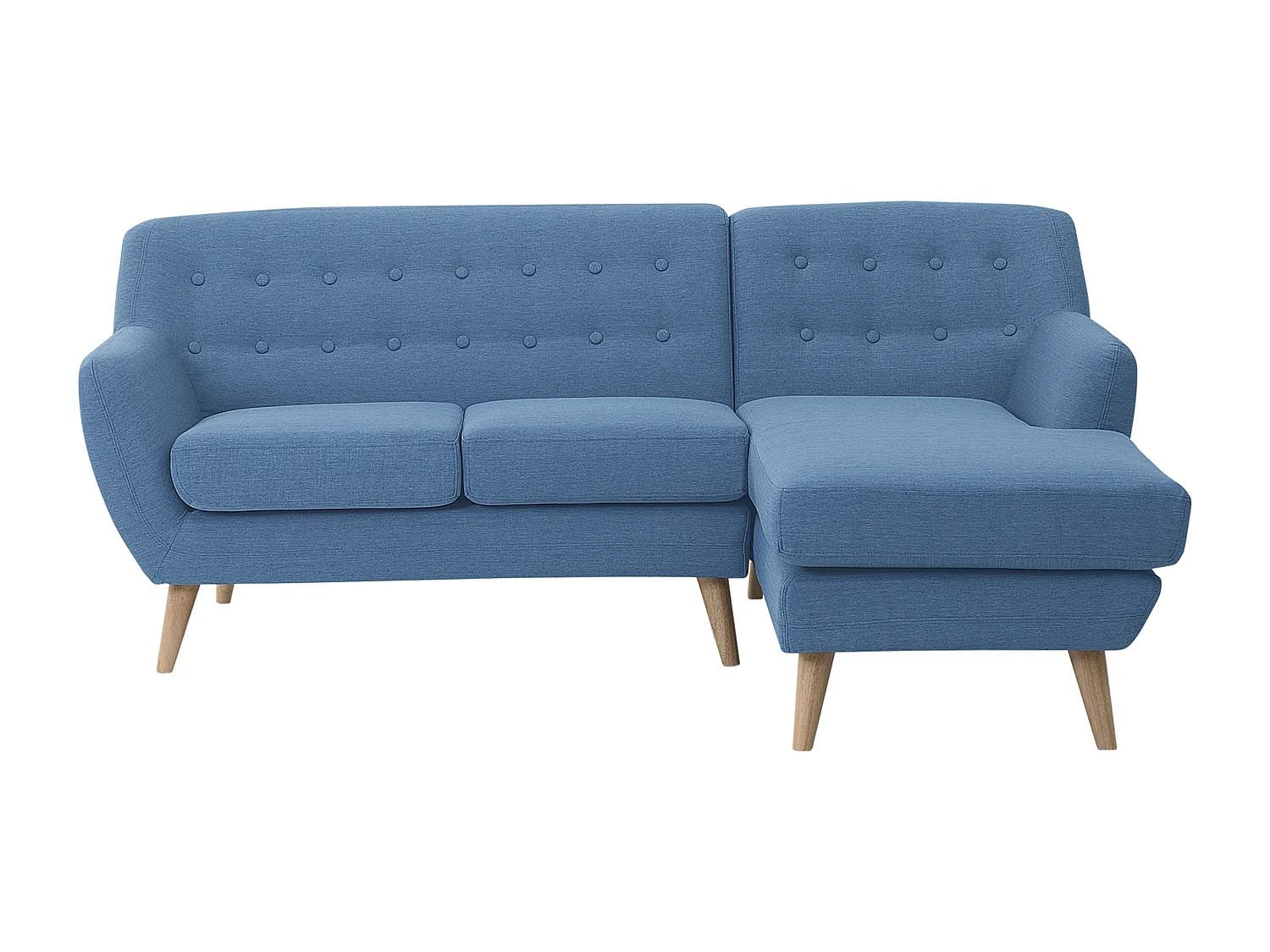Hoekbank MOTALA Stof Blauw 3-zitter Linkerzijde