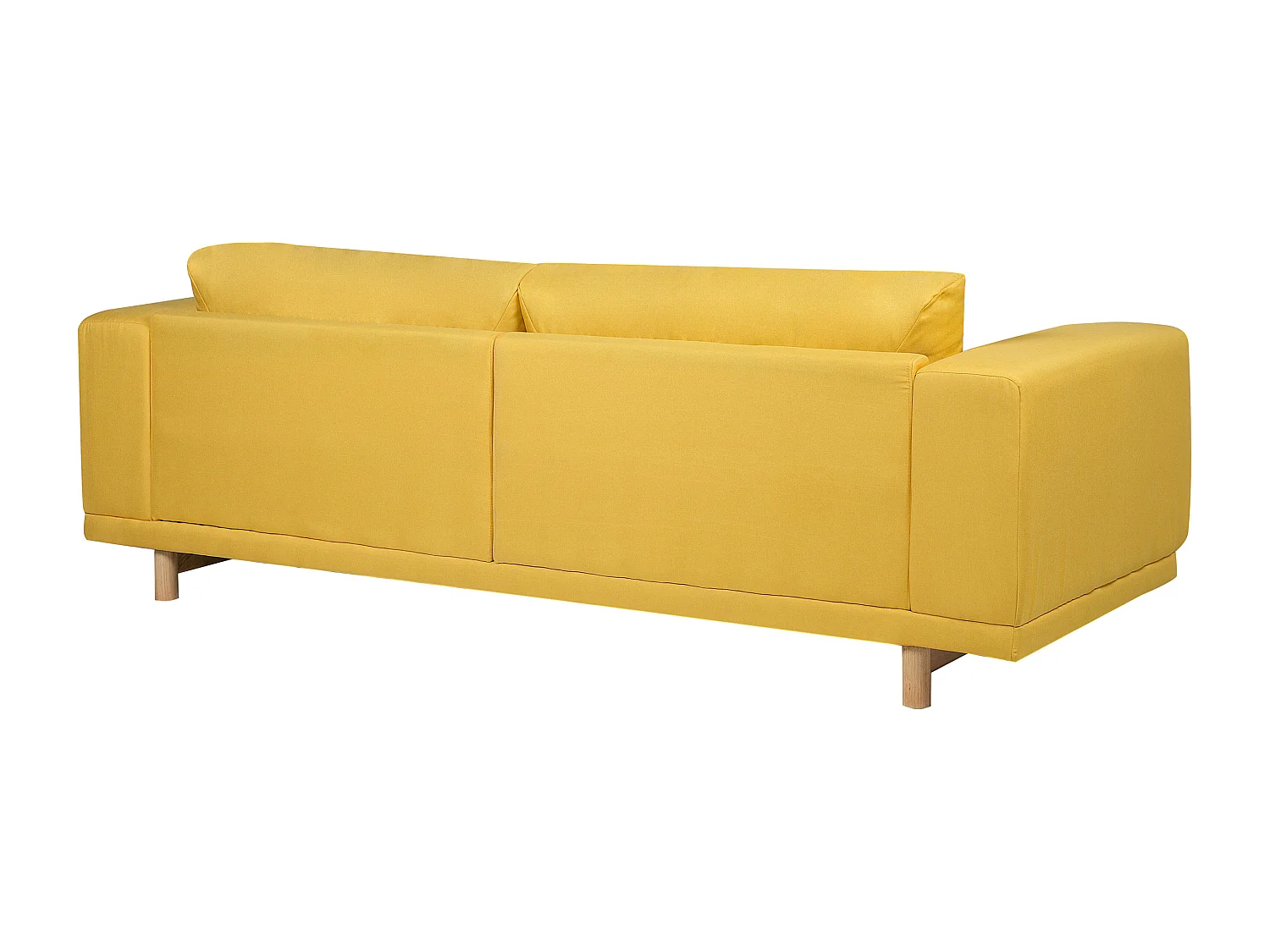 Sofá NIVALA Tecido Amarelo 3 lugares