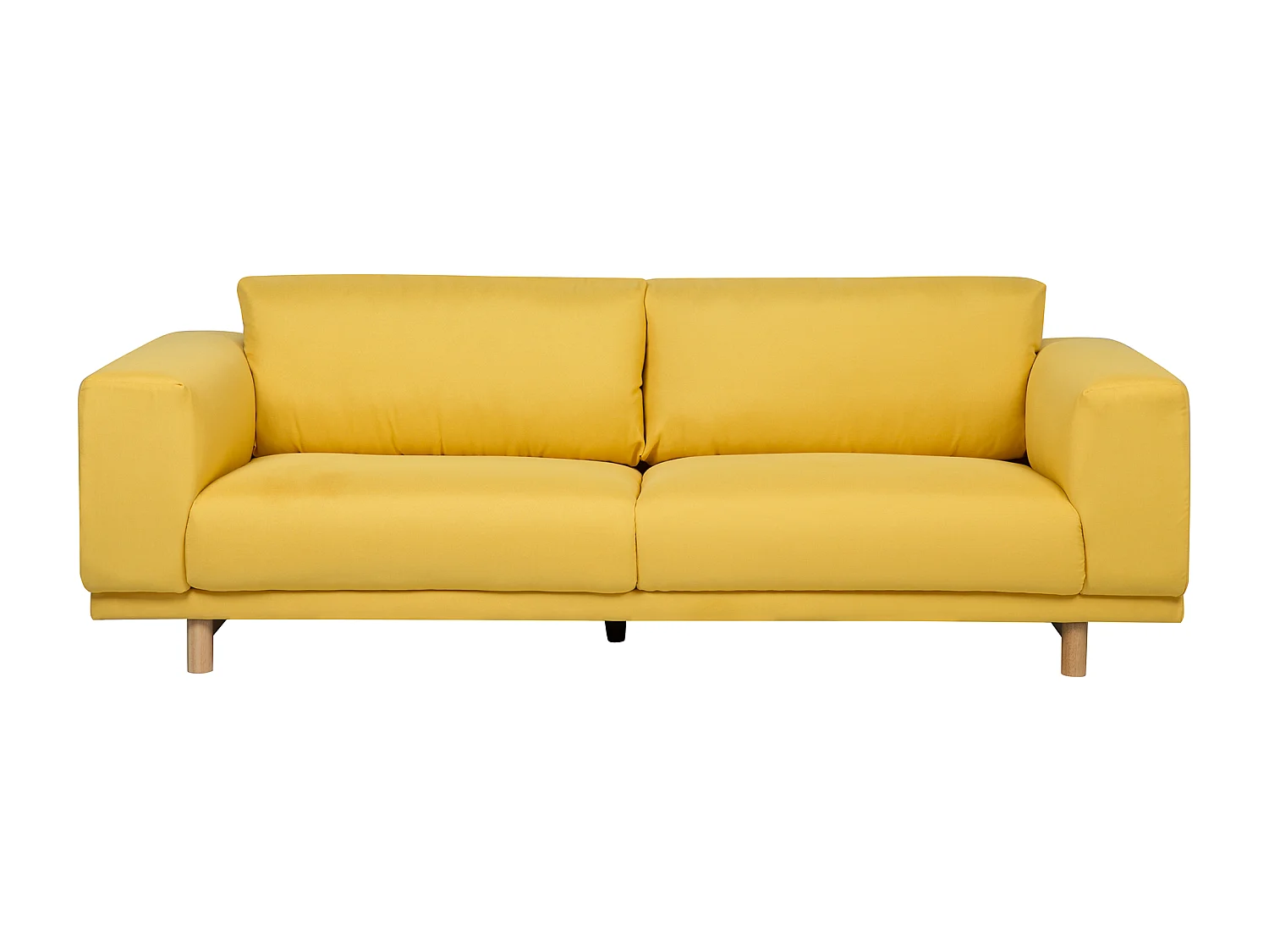 Divano NIVALA Tessuto Giallo 3 posti