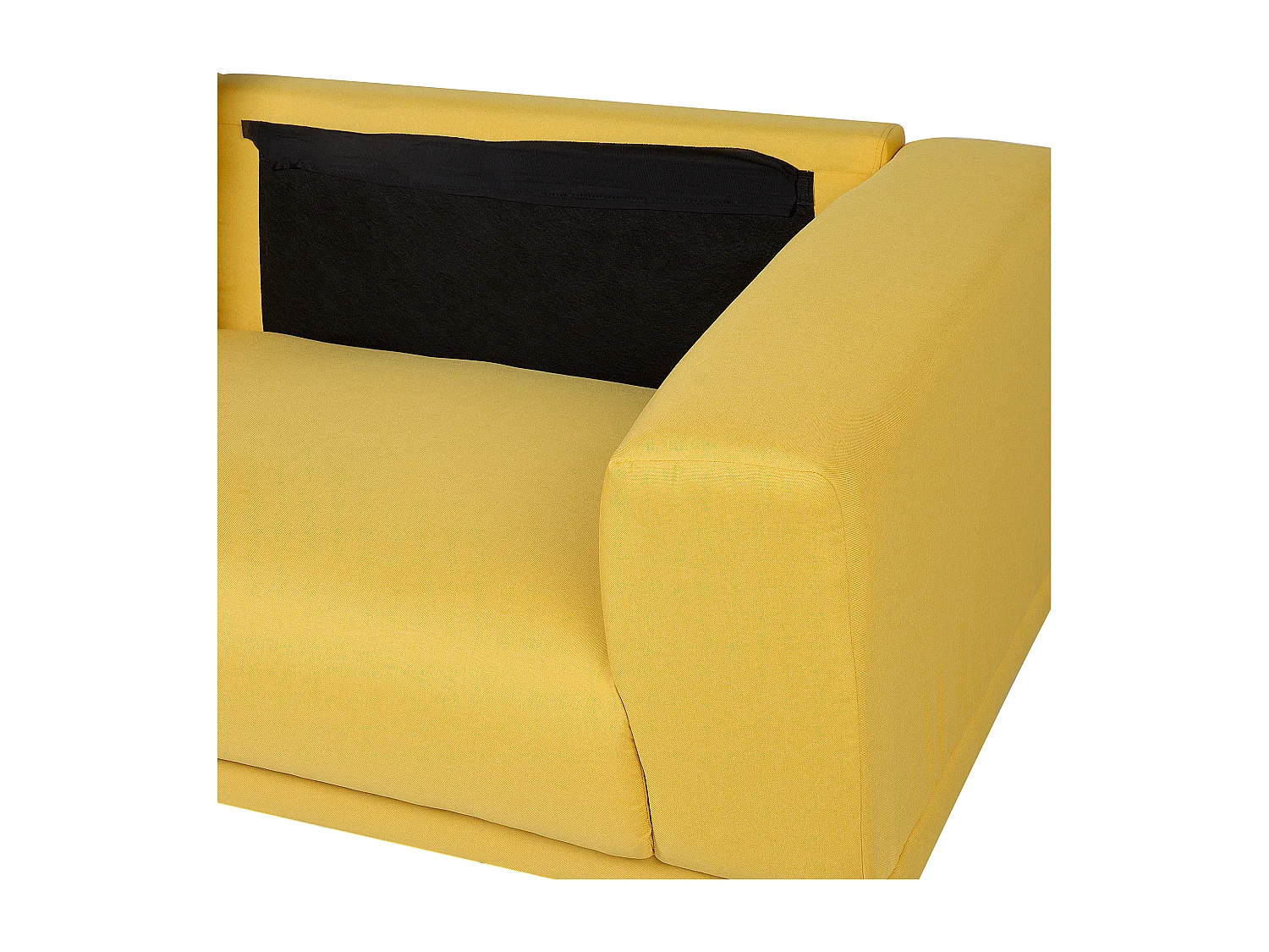 Divano NIVALA Tessuto Giallo 3 posti