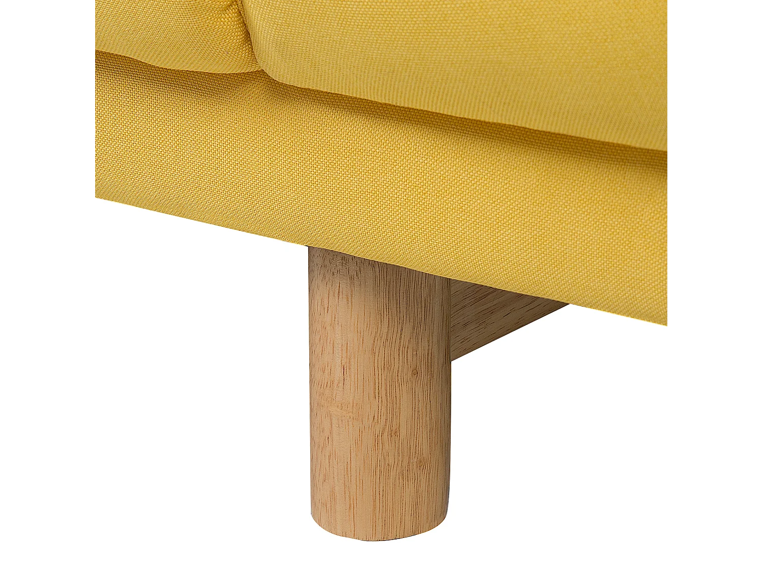 Divano NIVALA Tessuto Giallo 3 posti