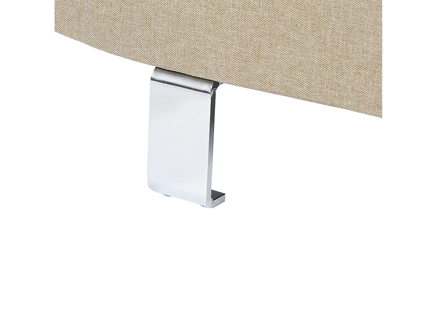 Canapé d\'Angle à droite 5 Places en Tissu Rembourré Beige Clair Norrea