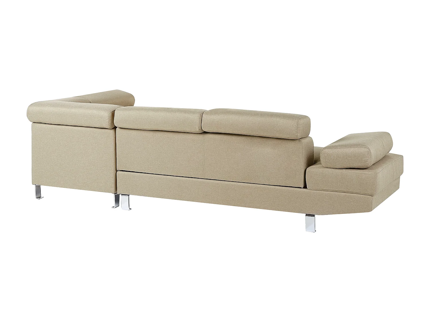 Divano angolare NORREA Tessuto Beige chiaro 5 posti Lato Sinistro