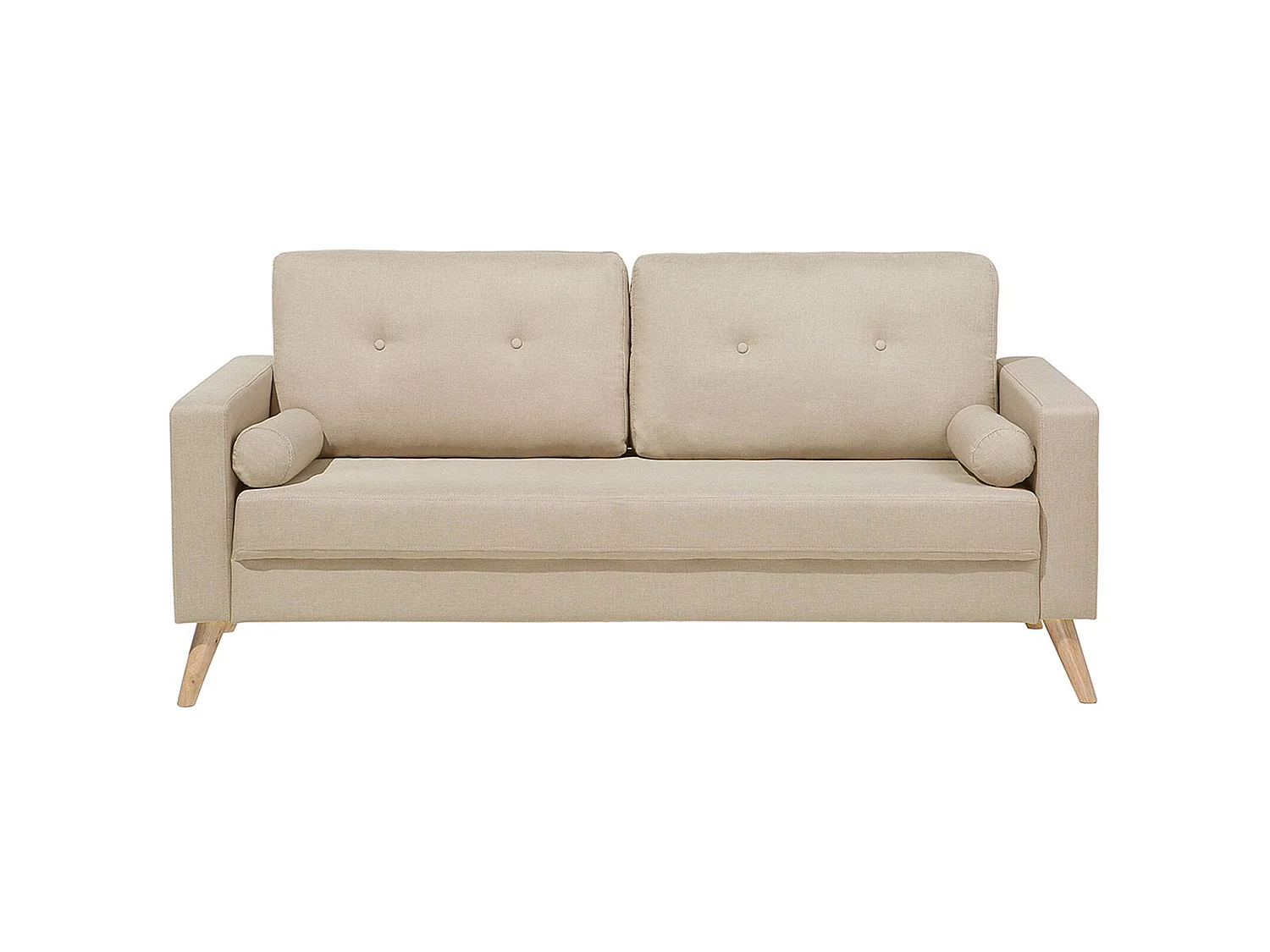 Canapé 2 places en tissu beige KALMAR