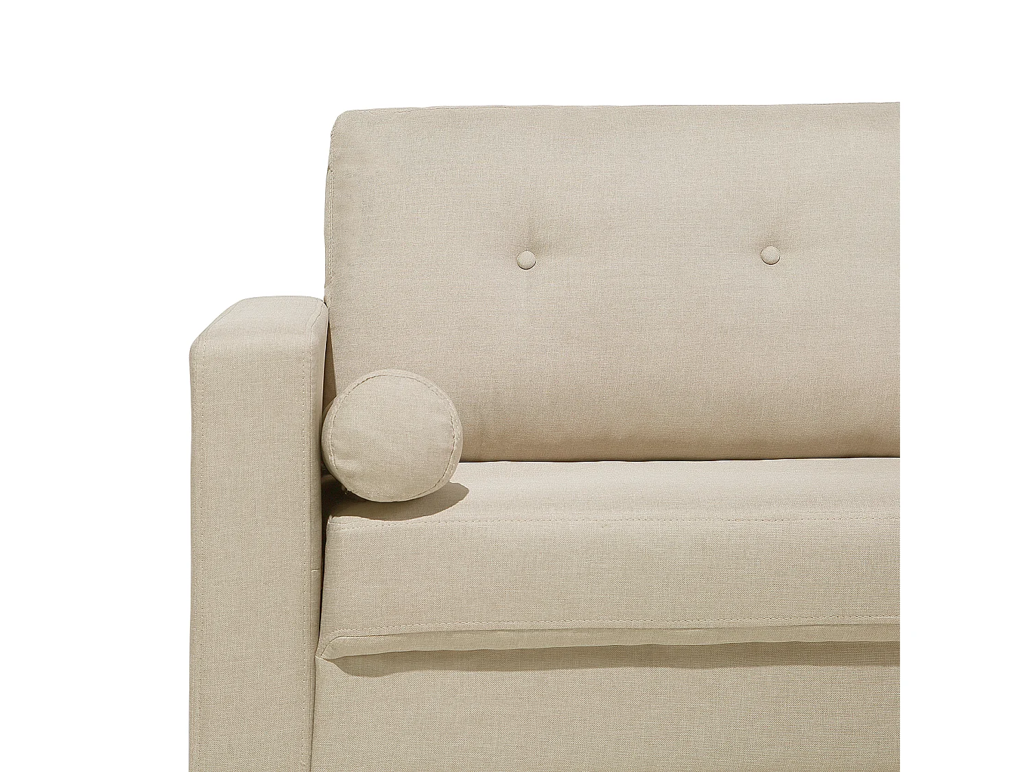 Canapé 2 places en tissu beige KALMAR
