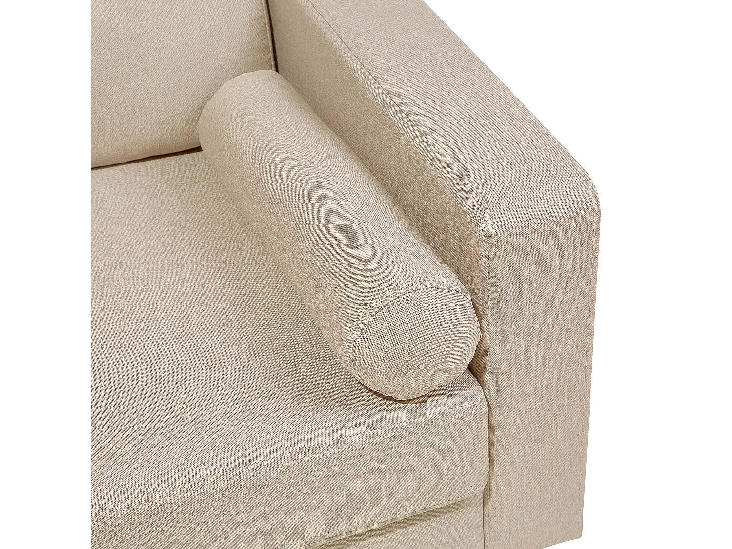 Canapé 2 places en tissu beige KALMAR