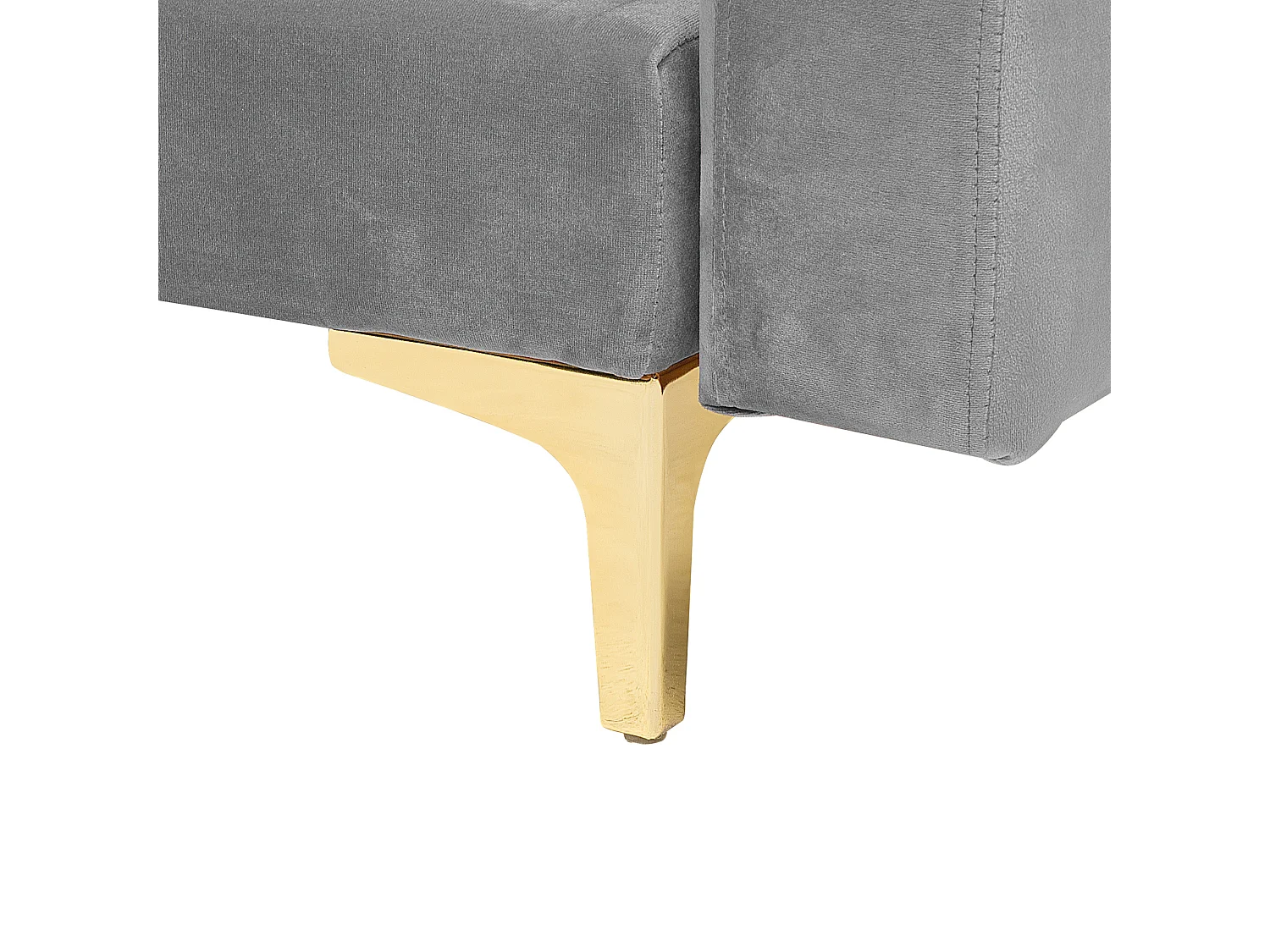 Modulaire U-vormige slaapbank ABERDEEN Fluweel Grijs Met ottomaan 6-zitter