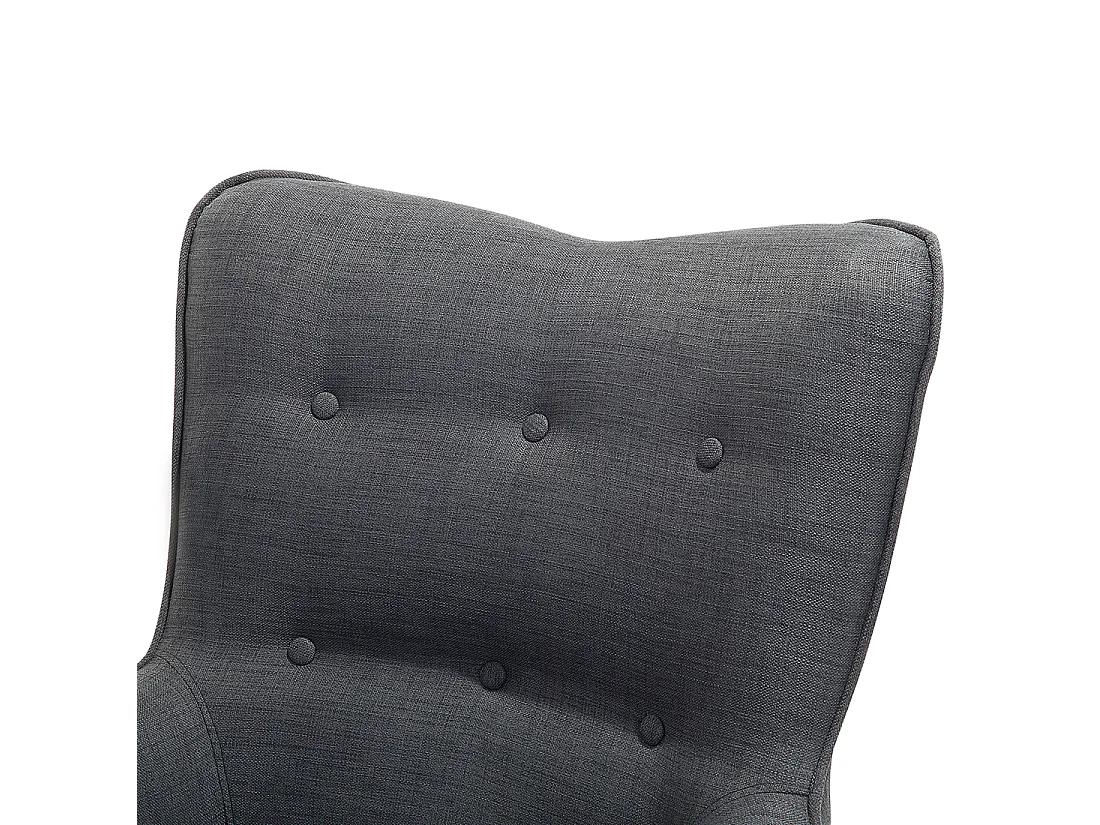 Oorfauteuil VEJLE Stof Donkergrijs