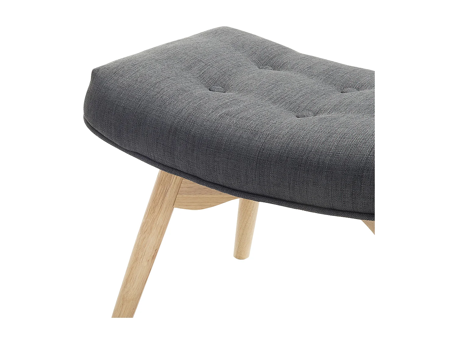 Oorfauteuil VEJLE Stof Donkergrijs