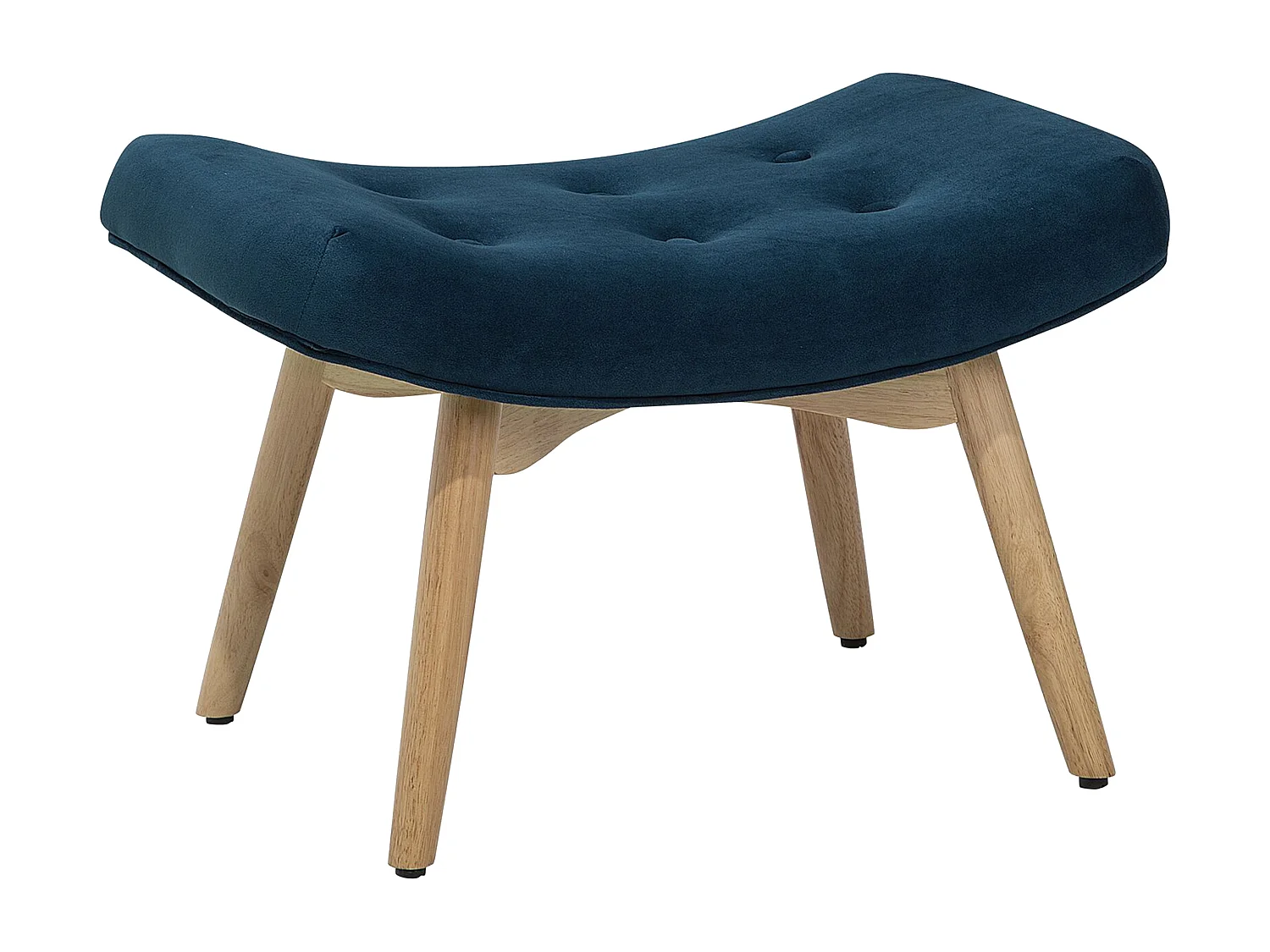 Poltrona com braços VEJLE Veludo Azul escuro