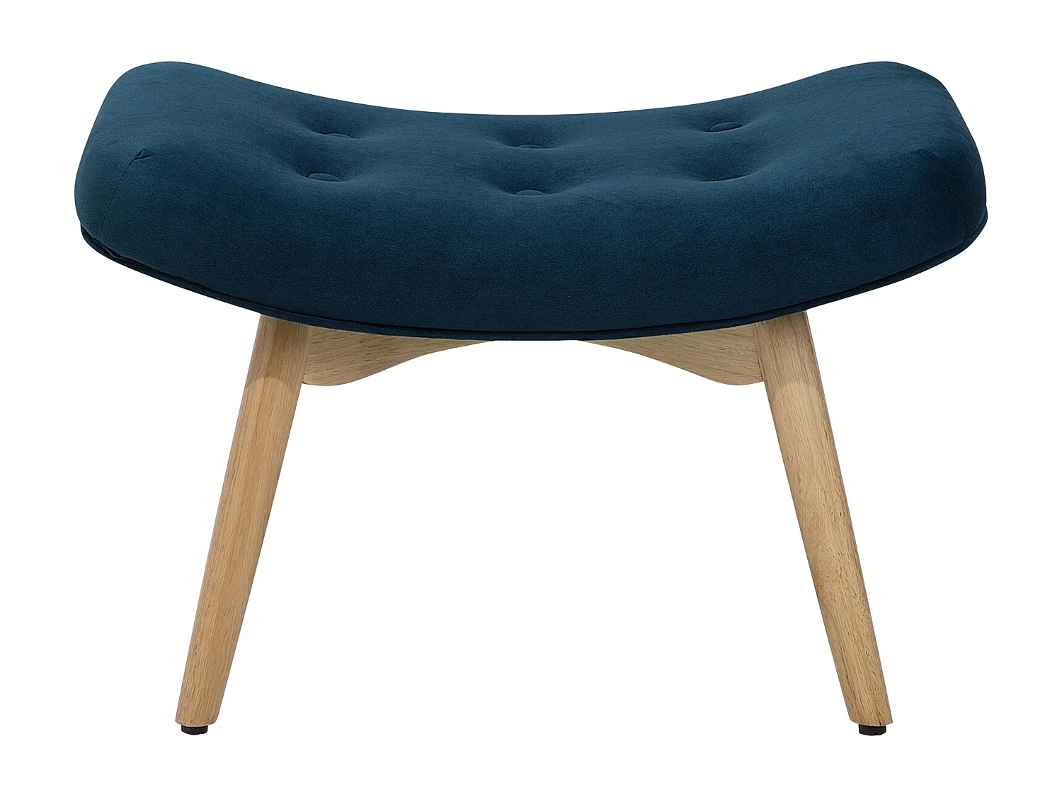 Poltrona com braços VEJLE Veludo Azul escuro