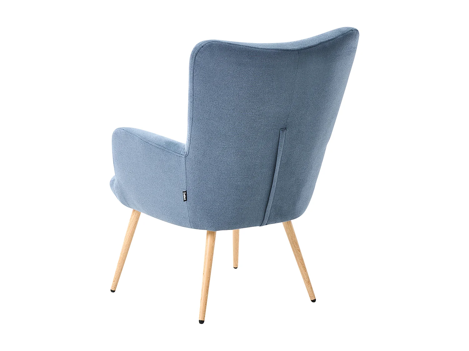 Fauteuil à oreilles VEJLE Velours Bleu foncé