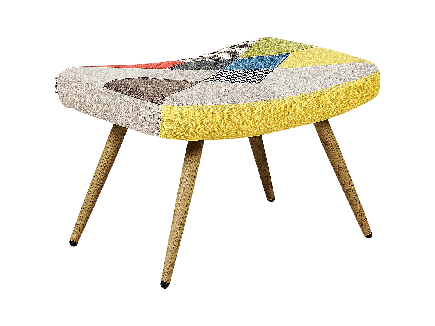 Trendy Ohrensessel mit Hocker Polyester und Metall patchwork/bunt Vejle II