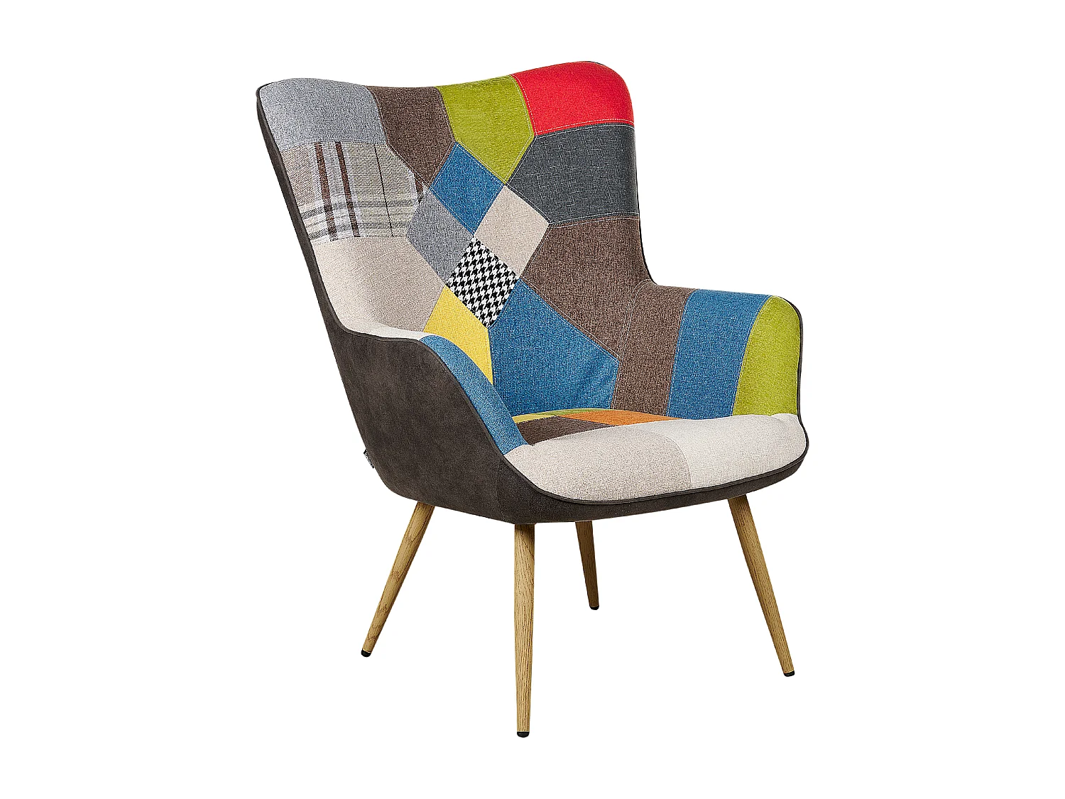 Fauteuil à oreilles VEJLE Tissu Multicolore