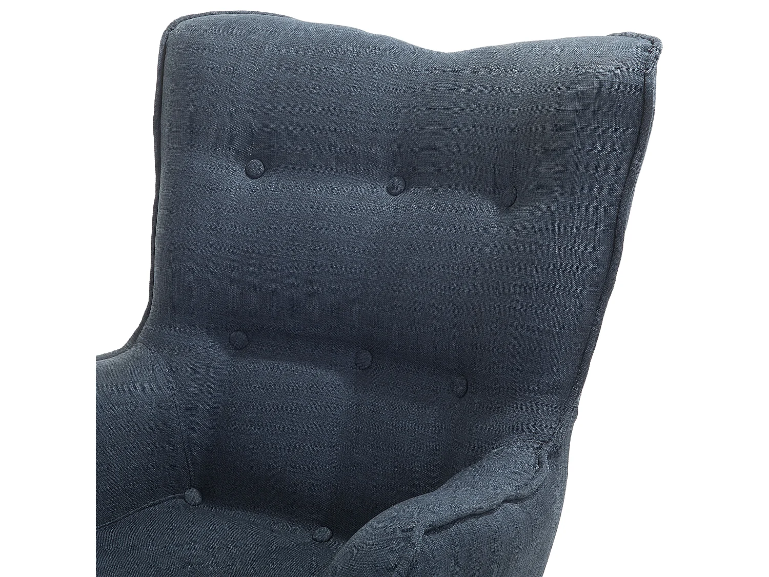 Fauteuil à oreilles VEJLE Tissu Bleu foncé