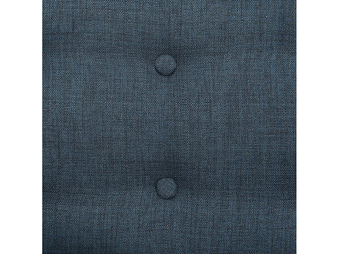 Oorfauteuil VEJLE met voetenbank Stof Donkerblauw