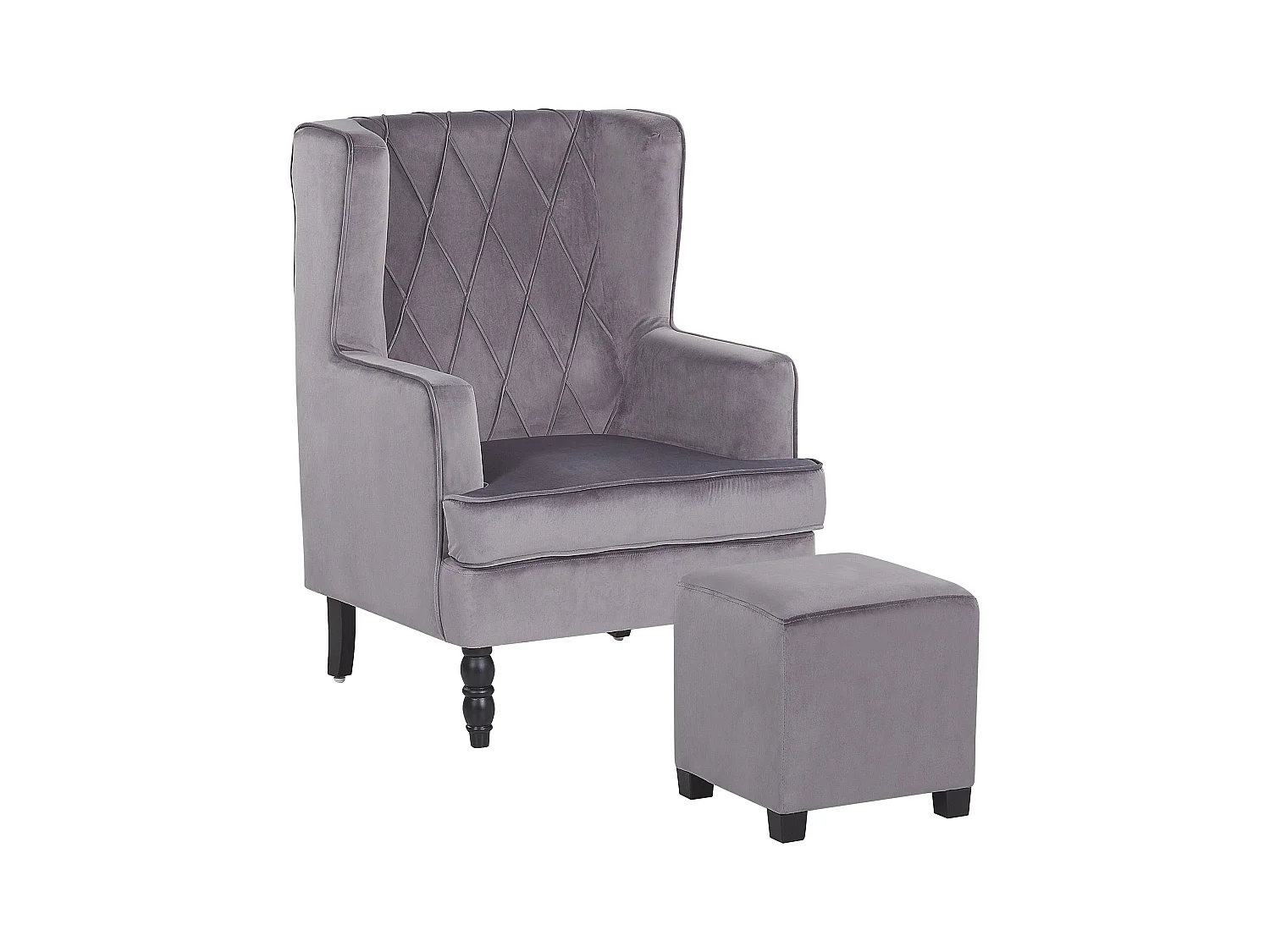 Fauteuil SANDSET Velours Gris