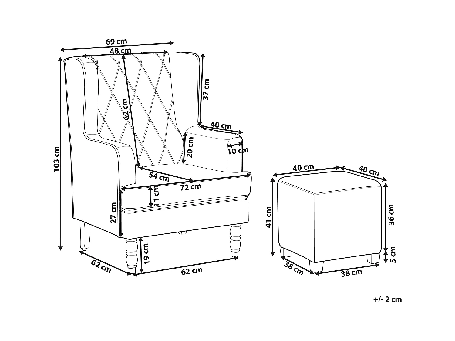 Fotel SANDSET Welur Szary