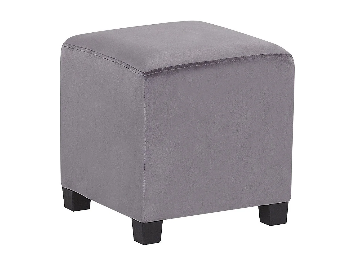 Moderner Sessel mit Fußhocker Polsterbezug aus Samtstoff grau Sandset