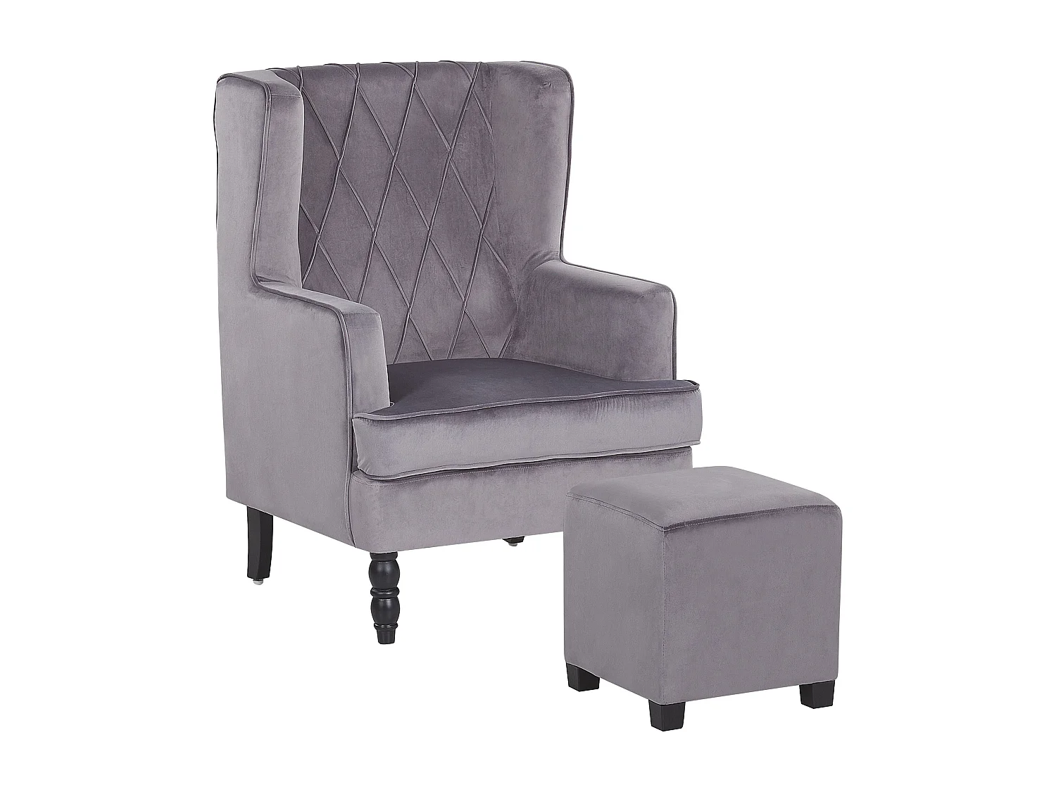 Fauteuil SANDSET Velours Gris