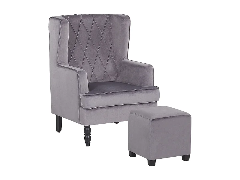 Fauteuil SANDSET Velours Gris