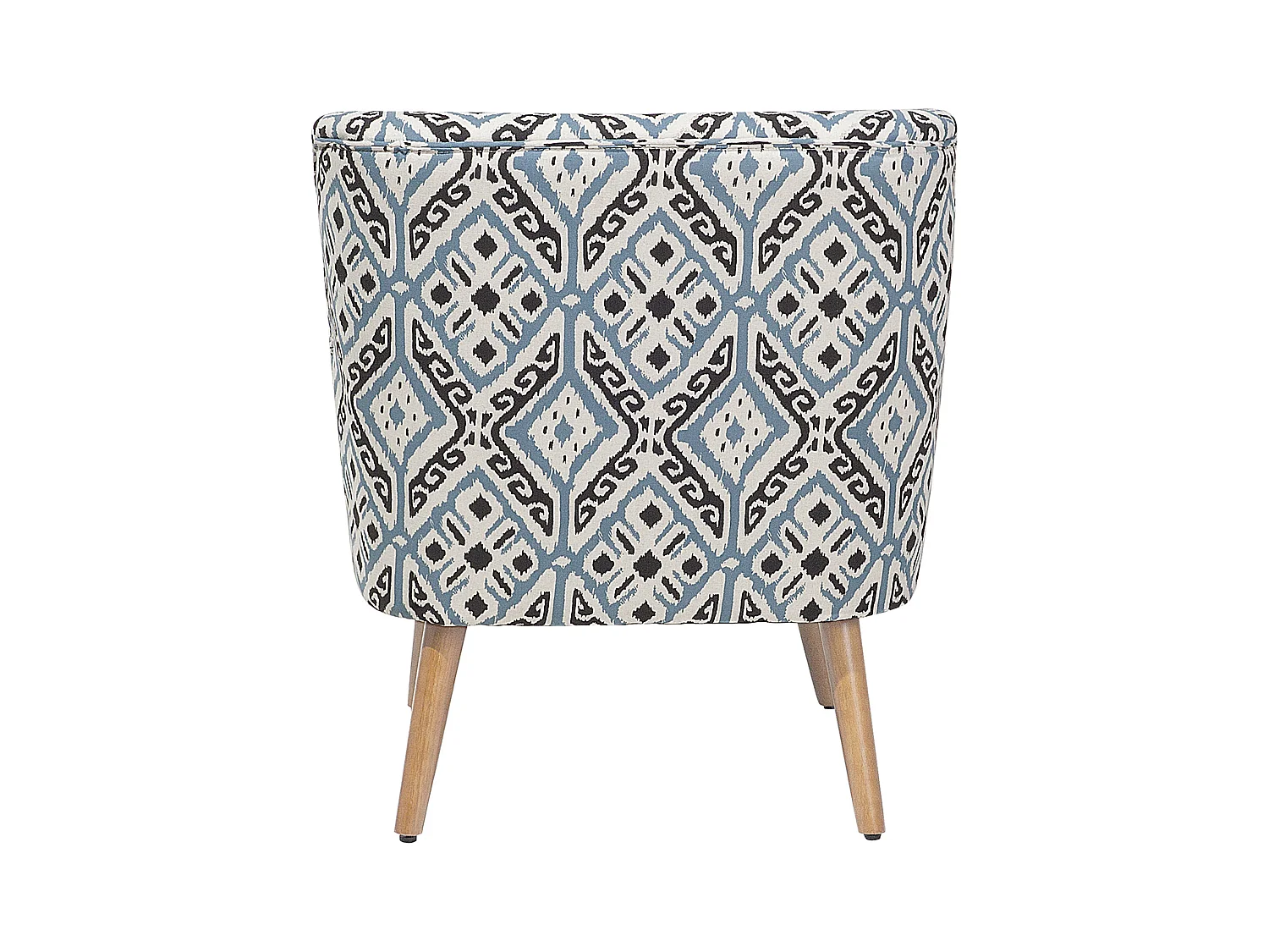 Sessel mit Hocker Polsterbezug orientalisches Motiv blau/schwarz/weiß Tumba