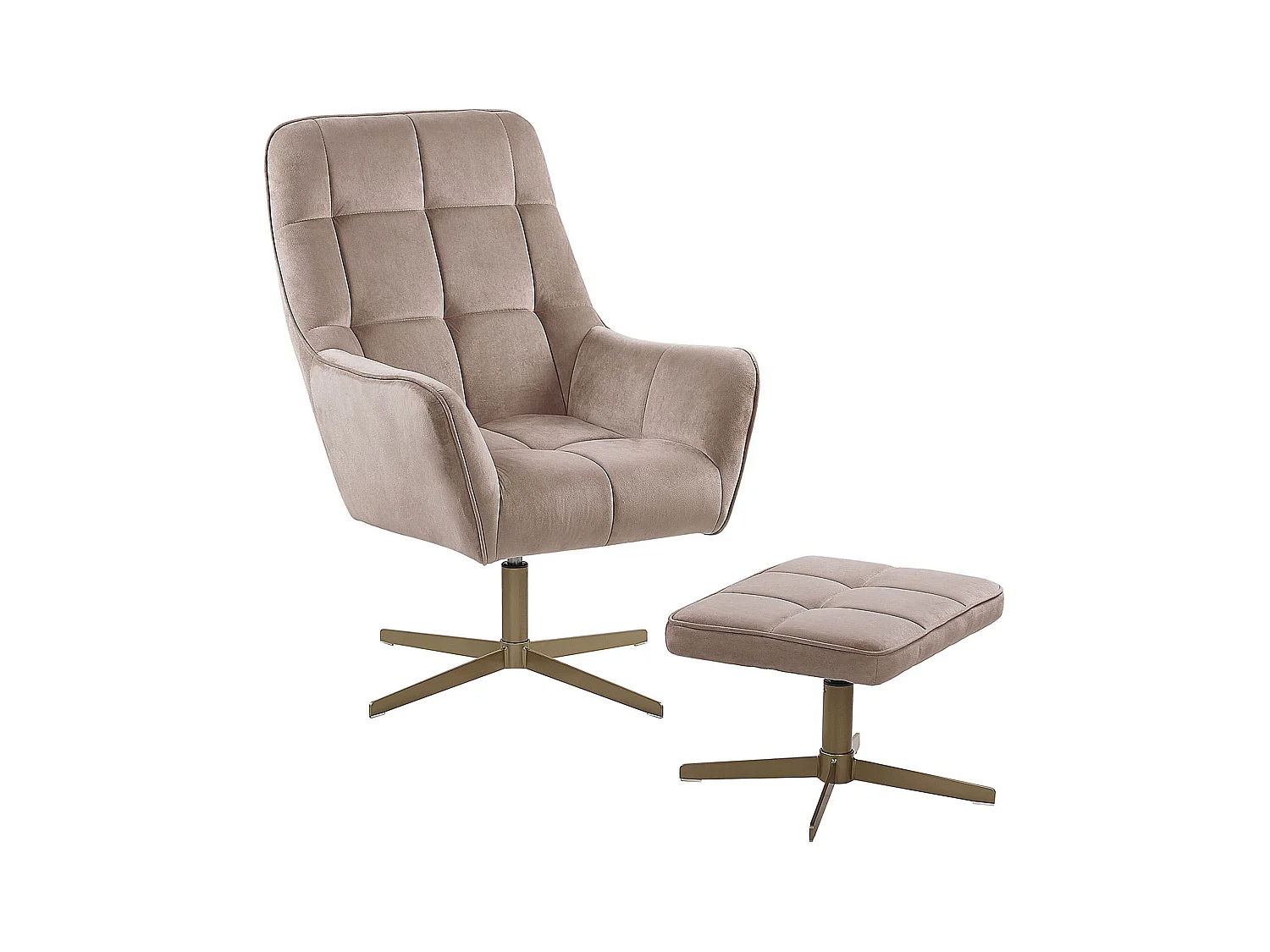 Fauteuil pivotant MOLLE Velours Beige