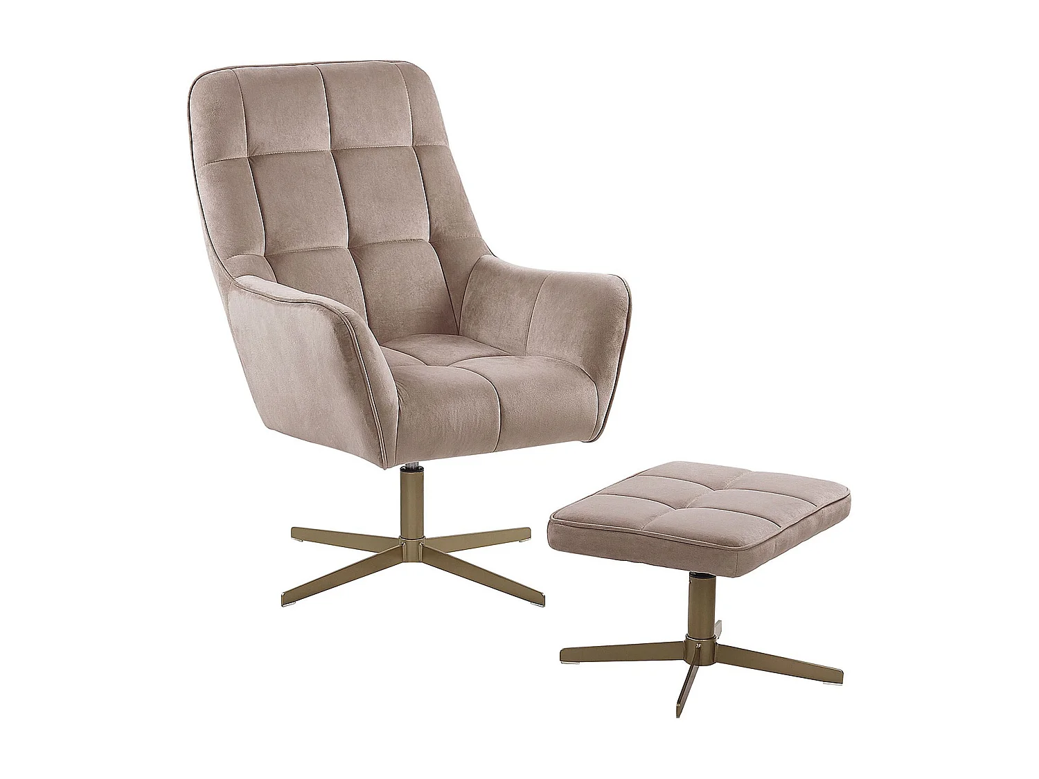 Fauteuil pivotant MOLLE Velours Beige