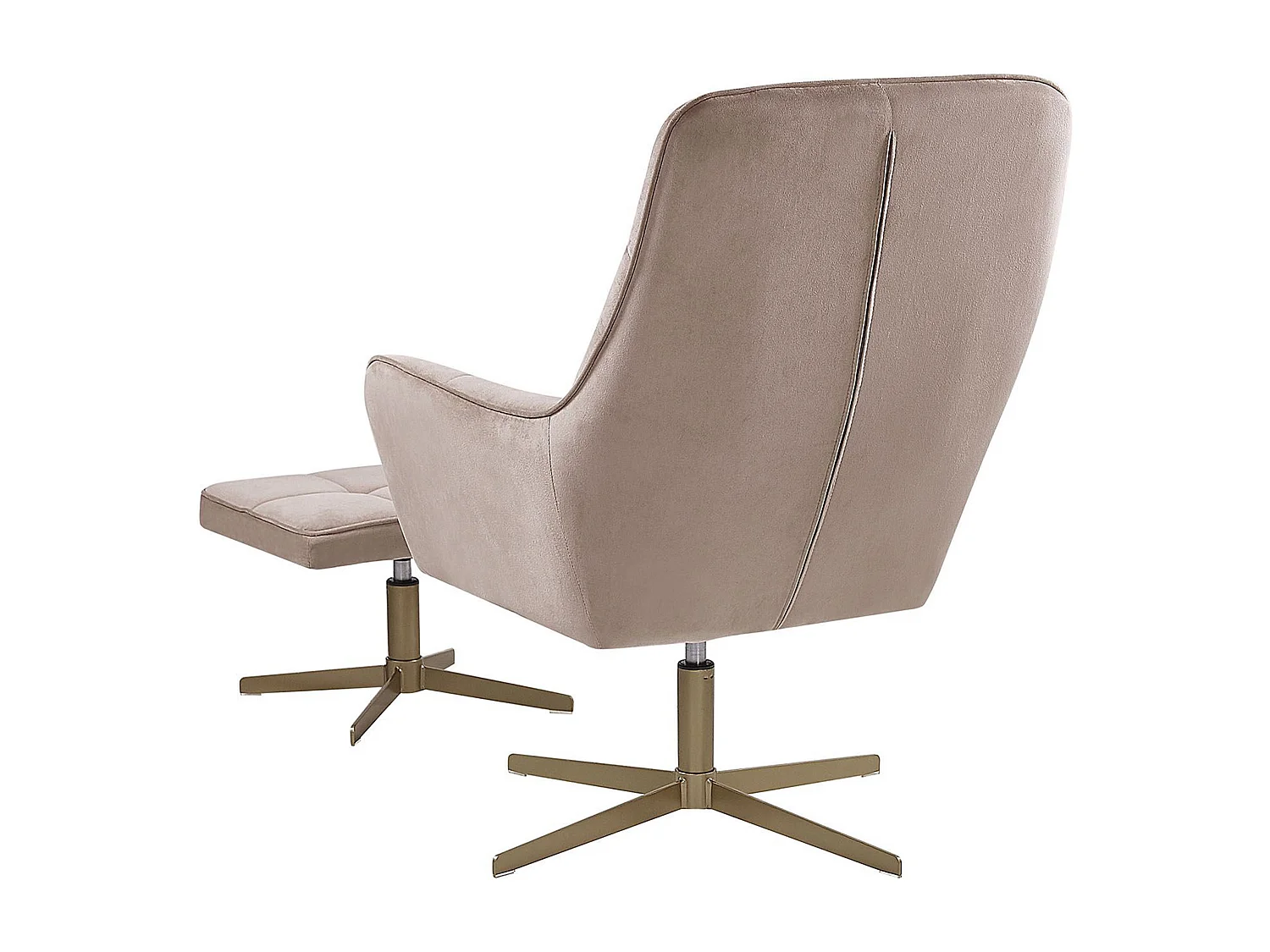 Fauteuil pivotant MOLLE Velours Beige