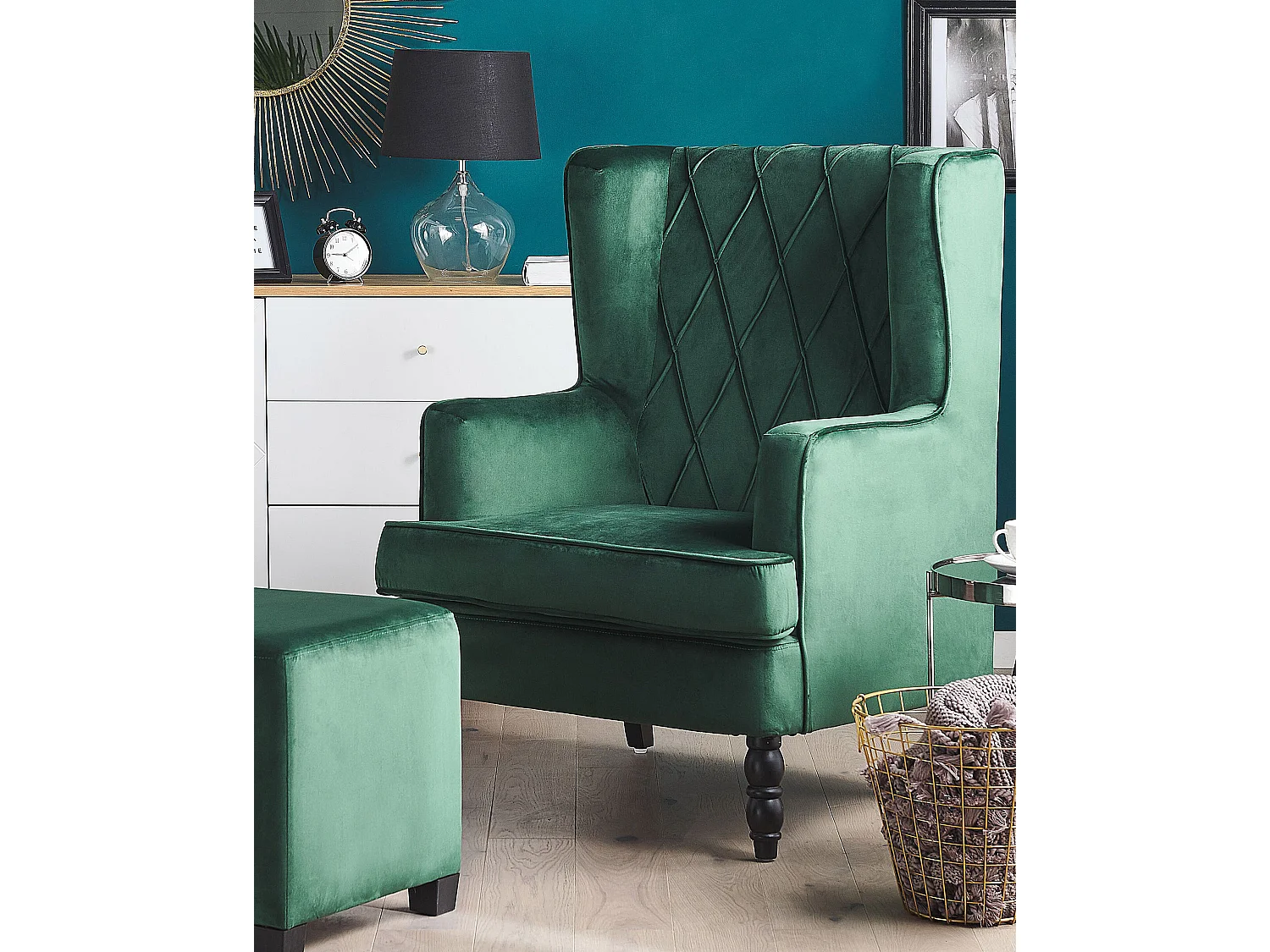 Poltrona SANDSET Veludo Verde escuro