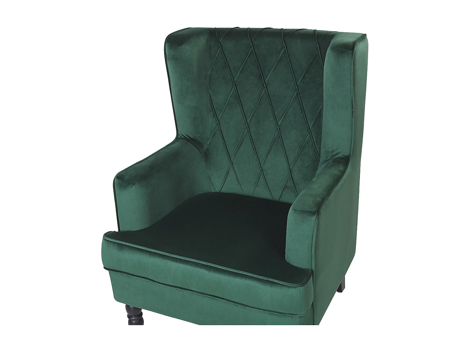 Poltrona SANDSET con poggiapiedi Velluto Verde scuro