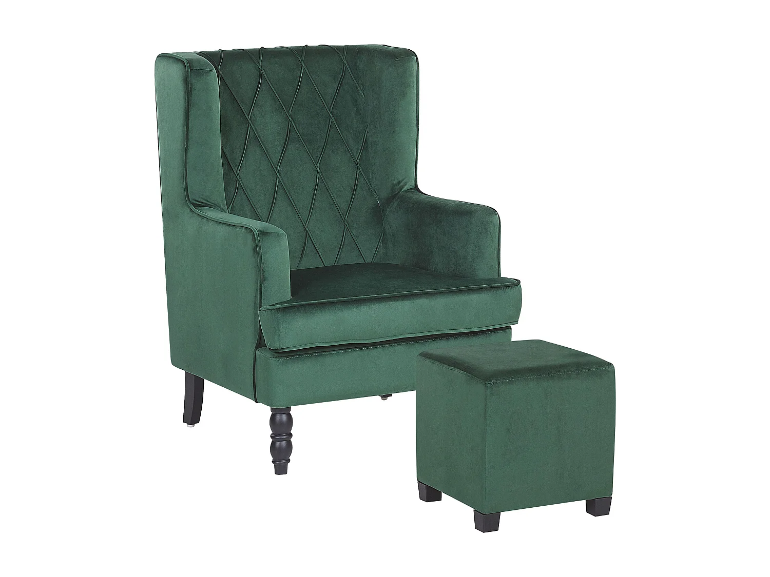 Fauteuil SANDSET Velours Vert foncé