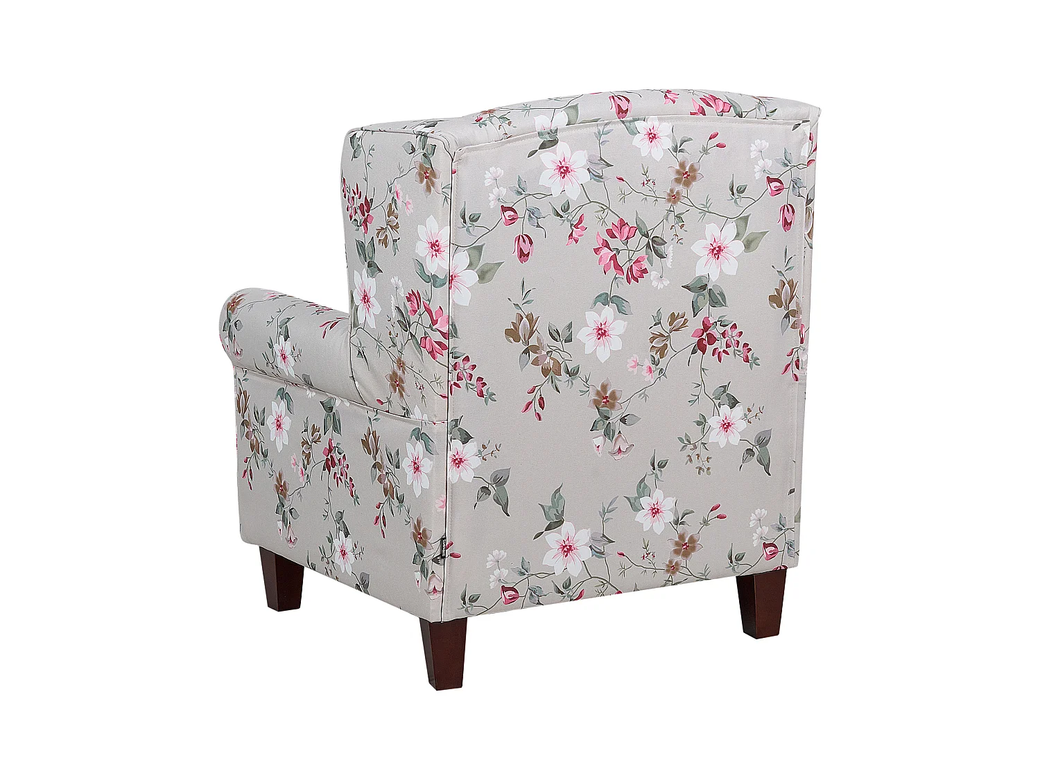 Oorfauteuil HAMAR met voetenbank Stof Crème