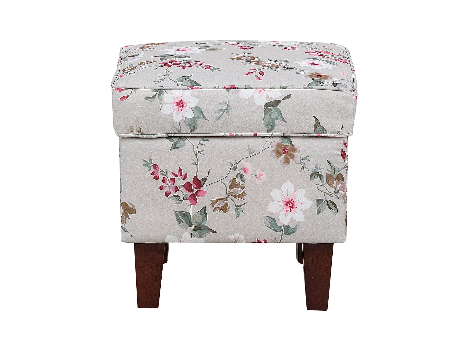 Oorfauteuil HAMAR met voetenbank Stof Crème