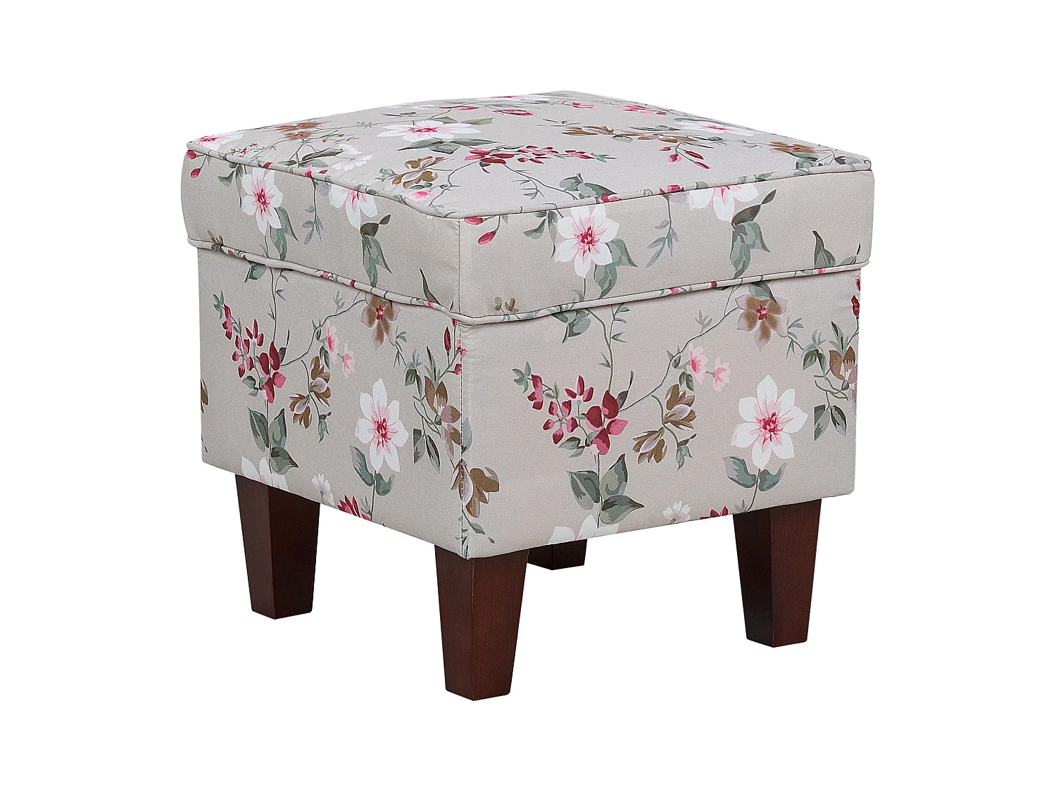 Oorfauteuil HAMAR met voetenbank Stof Crème