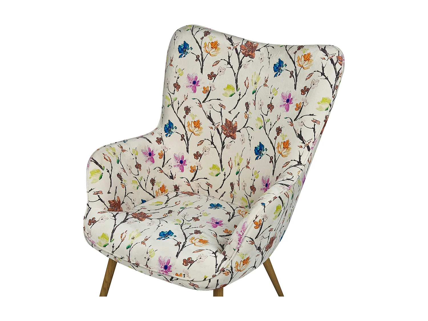 Fauteuil à oreilles VEJLE Tissu Beige clair