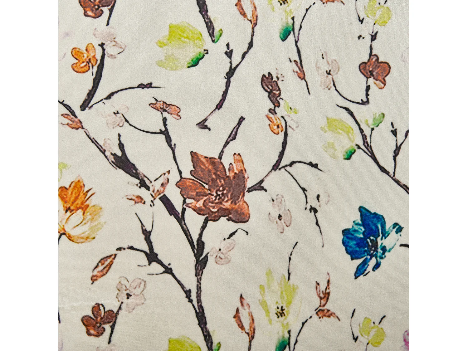 Oorfauteuil VEJLE met voetenbank Stof Crème