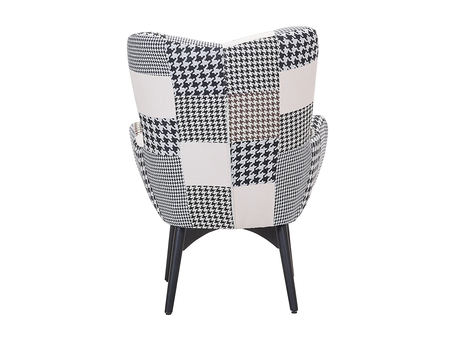 Oorfauteuil VEJLE met voetenbank Stof Grijs